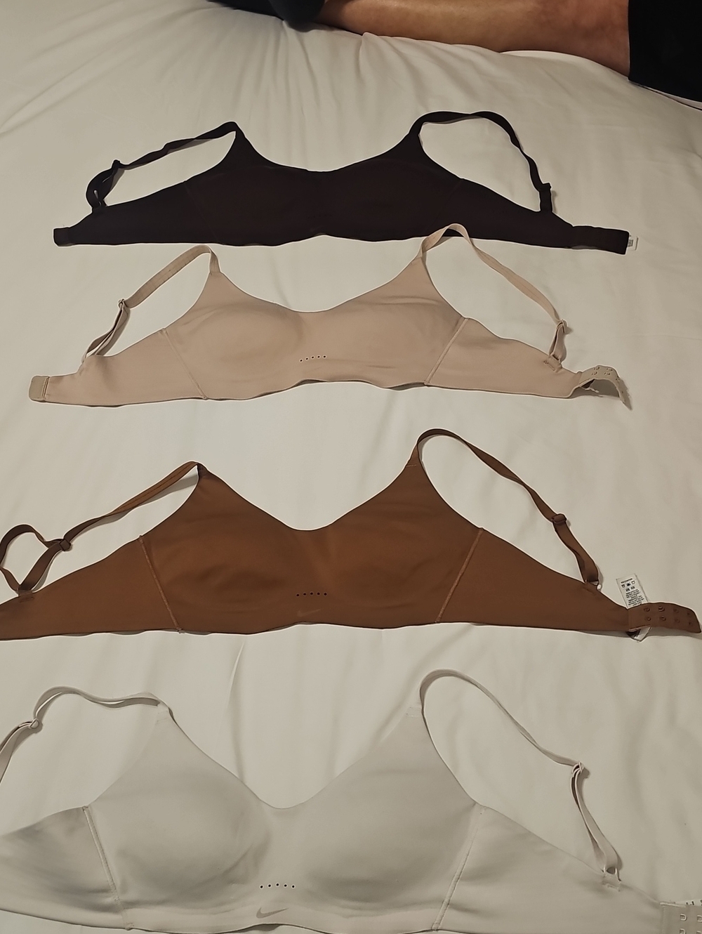 Nike Wireless Seamless Bras in , Beige, Brown, Toffee, and Tan